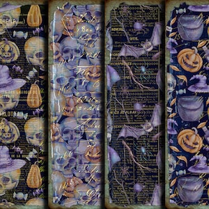 Halloween Digital Paper: Junk Journal Ephemera Collage (Digital Download)