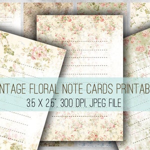 DIGITALE Vintage Florale Journaling Tags - Digitale Bilder - Digital Collage Sheet Download - VBM1005