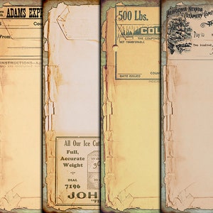 DIGITAL Vintage Grunge Ephemera - Digital Collage Sheet Download