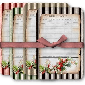 DIGITAL Christmas Wunschliste Digital Collage Sheet Download -1126- Digitales Papier - Instant Download Printables