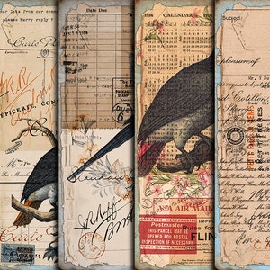 DIGITAL Vintage Grunge Ephemera - Digital Collage Sheet Download - VBM1714