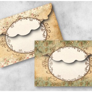 DIGITAL Antique Frame Envelopes Digital Collage Sheet Download -944- Digital Paper - Instant Download Printables
