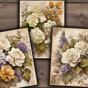Vintage Floral Ephemera: Botanical Junk Journal Papers (Digital Download)
