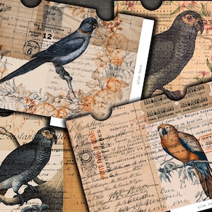 DIGITAL Vintage Ephemera Envelopes  - Digital collage sheet download - VBM1726