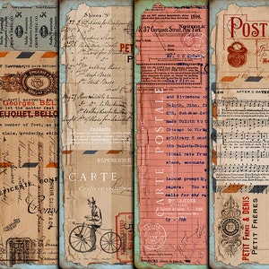 DIGITAL Vintage Grunge Postal Ephemera - Digital Collage Sheet Download - VBM1689