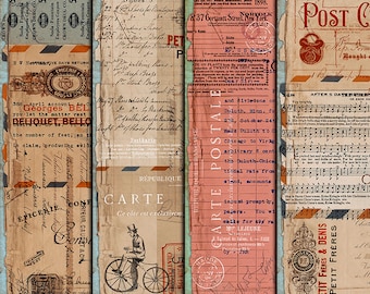 DIGITAL Vintage Grunge Postal Ephemera - Digital Collage Sheet Download - VBM1689