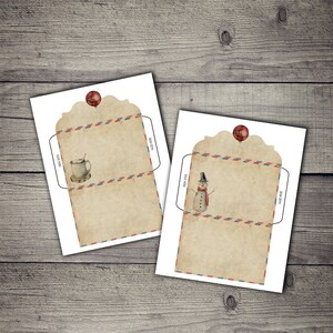 DIGITAL Vintage Christmas Airmail Envelopes - Printable Christmas ...