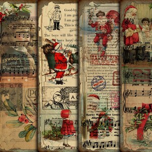 DIGITALE Vintage Weihnachts Ephemera - Digitales Vintage Weihnachtspapier Download - VBM2185