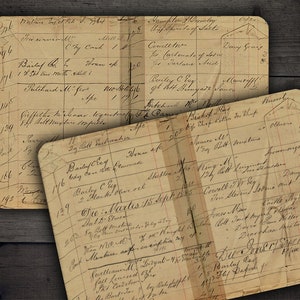 DIGITAL Printable Vintage Handwritten Ephemera - Digital Junk Journal Download - VBM2098