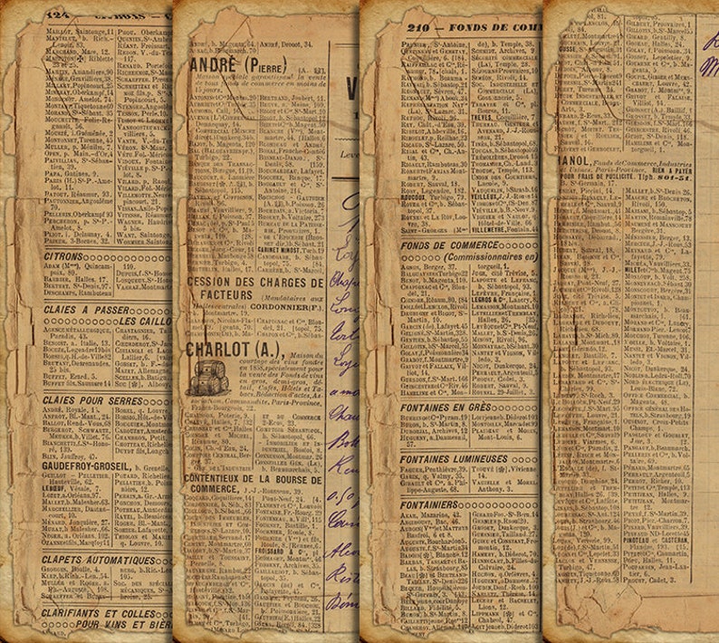 DIGITAL Vintage Newspapers Junk Journal Digital Collage Sheet Download VBM1872