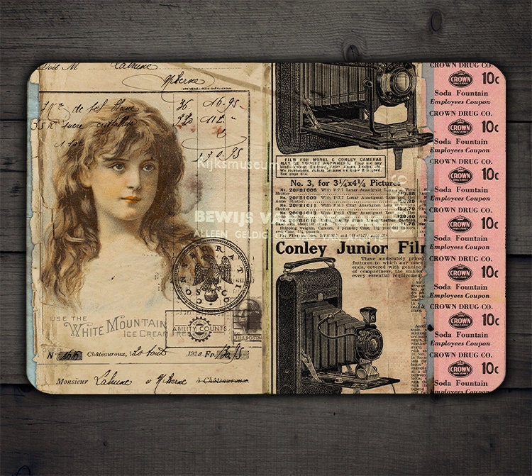 DIGITAL Printable Junk Journal Pages - Vintage Grunge Ephemera ...
