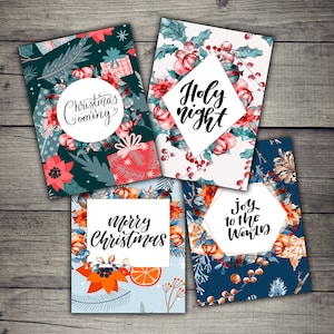 DIGITAL Christmas Cards Digital Collage Sheet Download