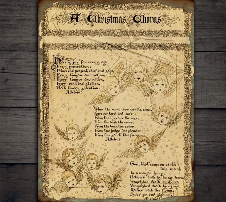 VBM2144 Digital Christmas Paper Download DIGITAL Vintage Christmas Ephemera Printable Christmas Junk Journal