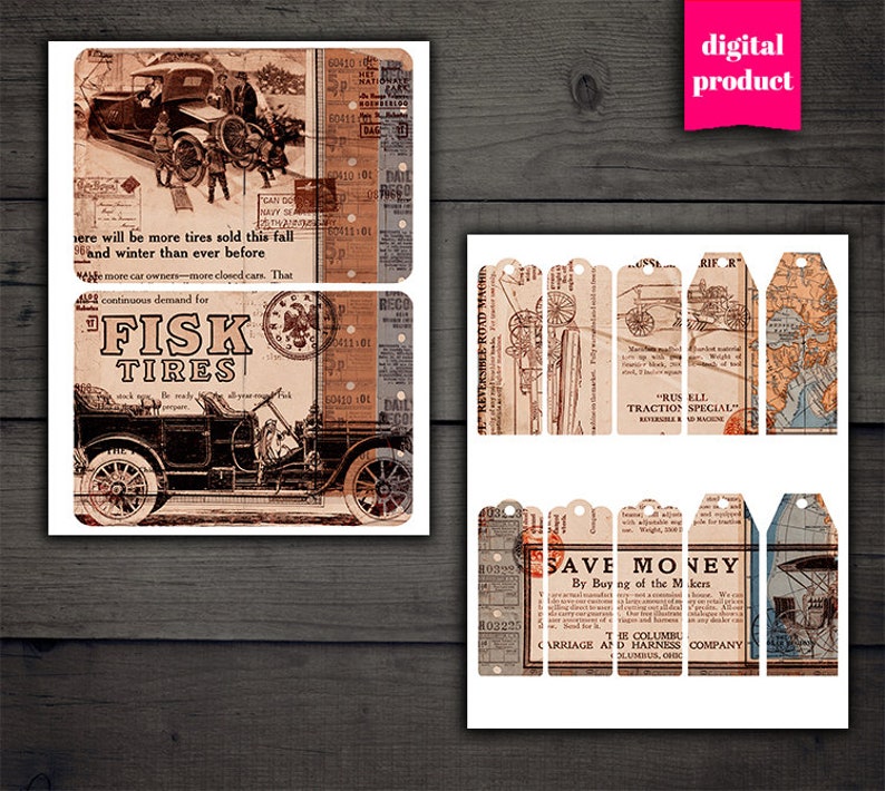 DIGITAL Vintage Junk Journal Kit Printable Grunge Ephemera - Etsy