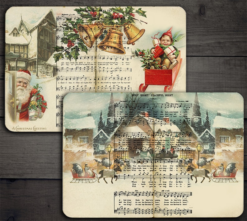 Download Digital Vintage Christmas Junk Journal Printable Pages Vbm2175 Christmas Music Sheets Digital Papers Clip Art Art Collectibles 330 Co Il