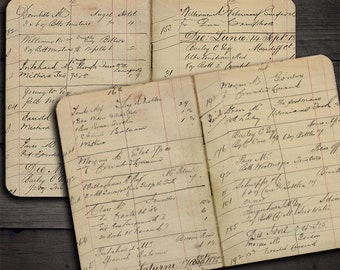 DIGITAL Printable Vintage Handwritten Ephemera - Digital Junk Journal Kit Download - VBM2097