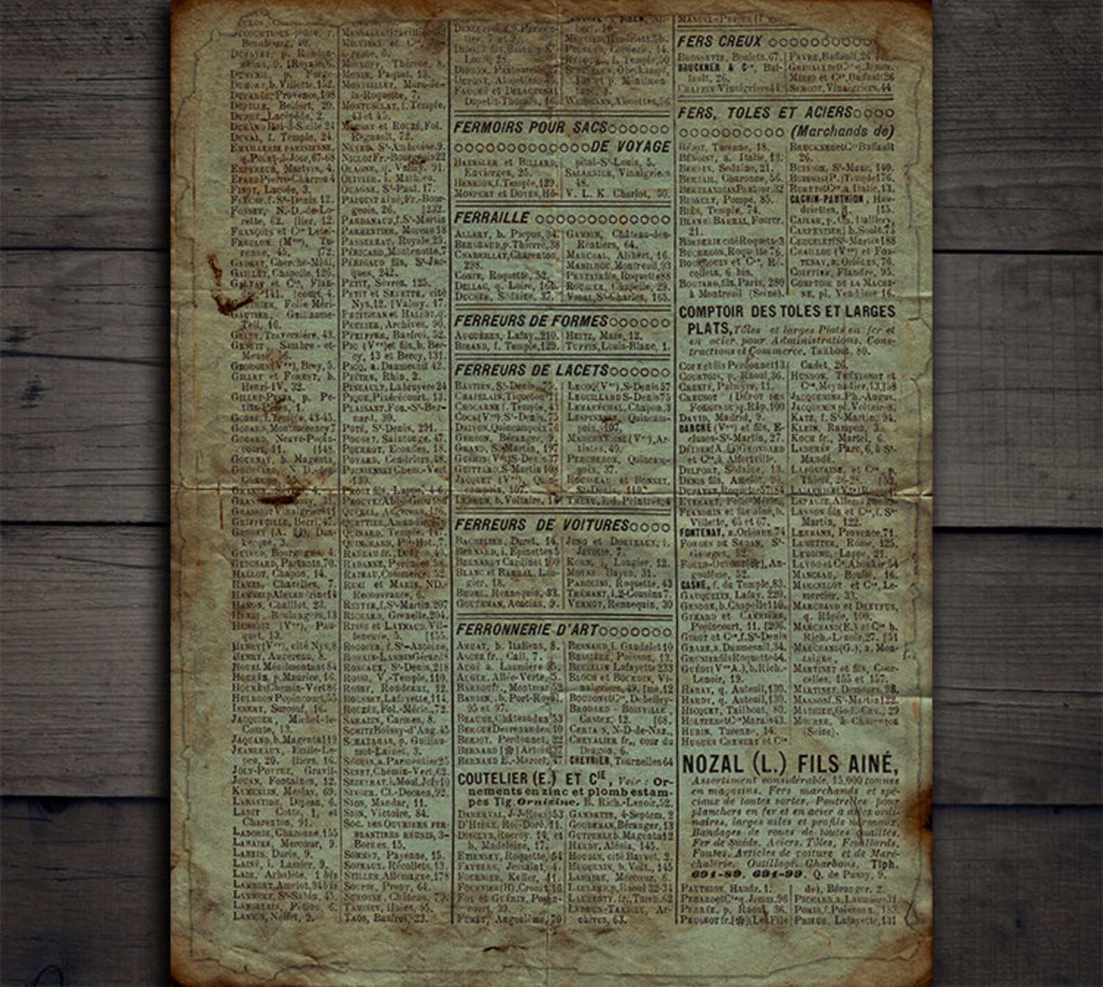 DIGITAL Vintage Grunge French Junk Journal Ephemera - Digital Collage ...