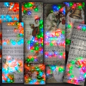 Marcadores de luzes de Natal DIGITAIS - Download de folha de colagem digital