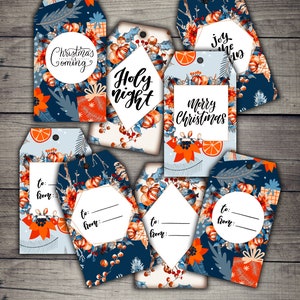 DIGITAL Christmas Gift Tags - Digital Collage Sheet Download