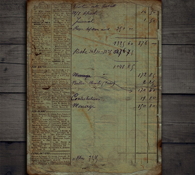 DIGITAL Vintage Grunge French Junk Journal Ephemera - Digital Collage ...
