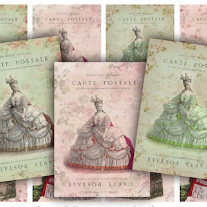 DIGITAL Marie Antoinette Tags Digital Collage Sheet Download - 611 - Digital Paper - Instant Download Printables