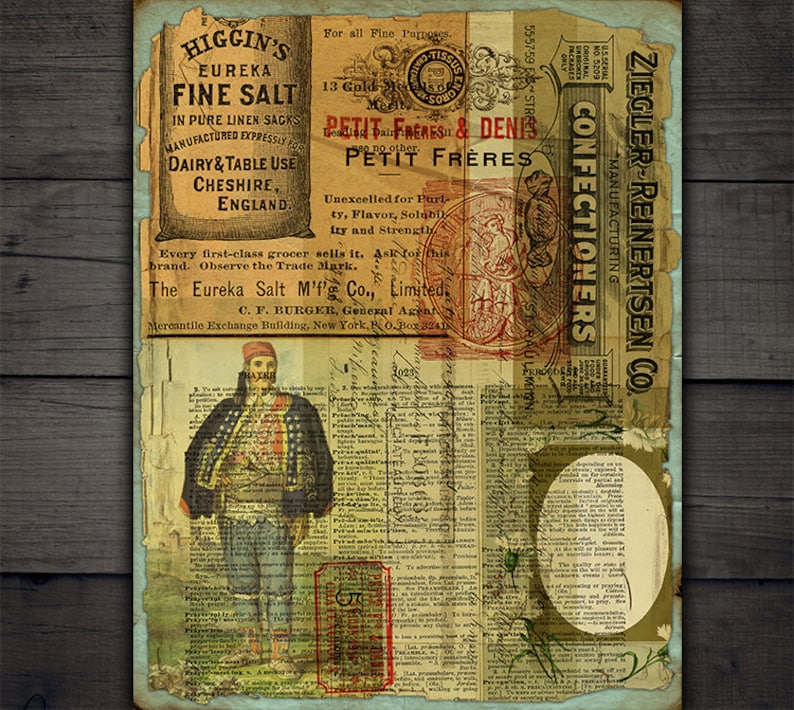 DIGITAL Vintage Newspapers Junk Journal Digital Collage Sheet Download VBM1872