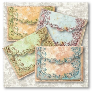 DIGITALE Antieke Frame Enveloppen Digitale Collage Blad Download -546- Digitaal Papier - Instant Download Printables