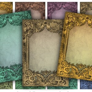 Antique Frames Digital Collage Sheet: Printable Embellishments (Digital Download)