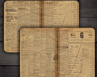 DIGITAL Printable Vintage Ephemera - Digital Junk Journal Download - VBM2101