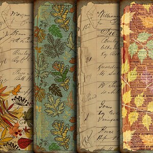 DIGITAL Vintage Fall Junk Journal Ephemera - Digital Paper Download - VBM1983