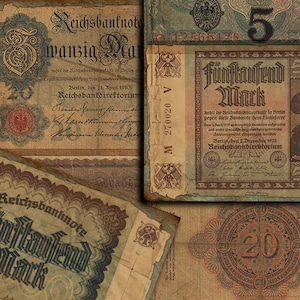 DIGITAL Vintage Money - Printable Antique Banknotes - Junk Journal Ephemera Download - VBM 2094