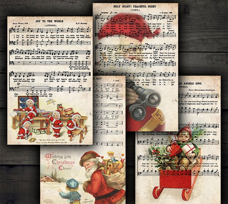 DIGITAL Printable Vintage Christmas - Il Fullxfull.2675921796 2fsr