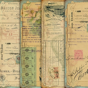 DIGITAL Vintage Grunge Ephemera - Printable Junk Journal Ephemera - VBM1657
