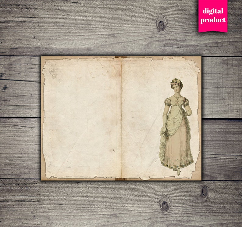 DIGITAL Jane Austen Journal Pages Printable Regency Era | Etsy
