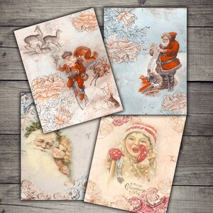 DIGITAL Vintage Christmas Digital Paper Download