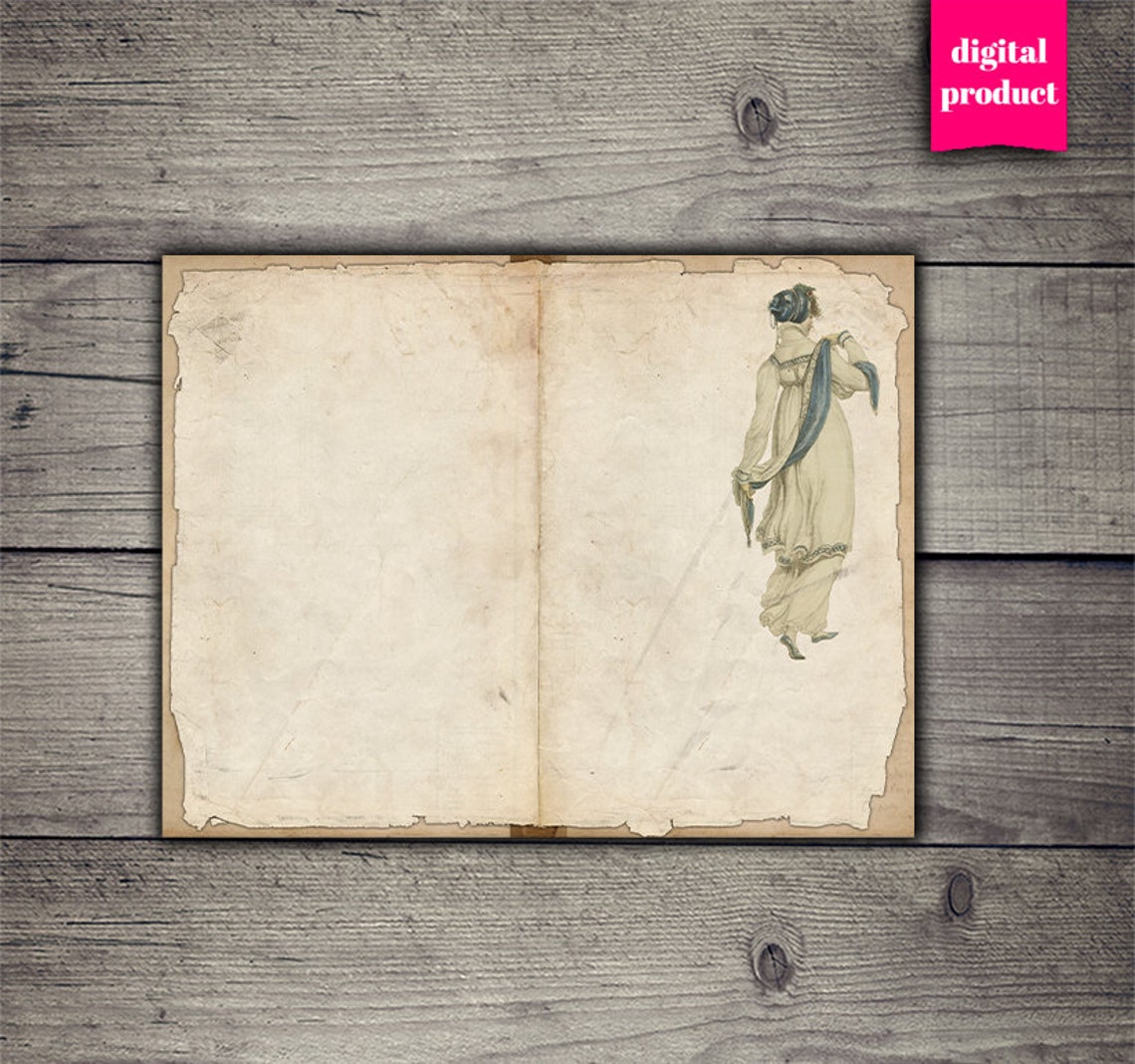 DIGITAL Jane Austen Journal Pages Printable Regency Era | Etsy