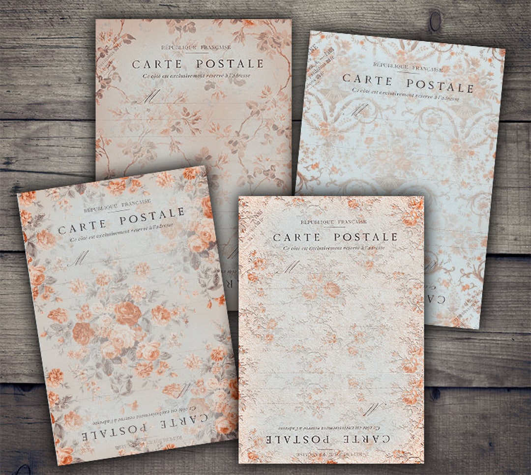 DIGITAL Vintage Floral Digital Paper Printables - VBM28 - Etsy