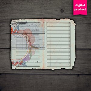 DIGITAL Grunge Floral Junk Journal Pages - Printable Grunge Journaling ...