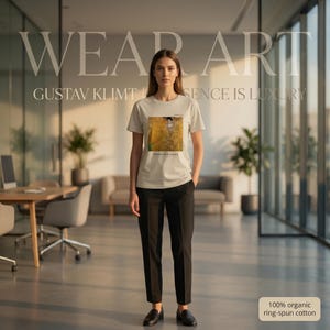 Klimt T-shirt Unisex | Symbolistisk konsttryck T-shirt | Gustav Klimt bomullsskjorta | Bärbar konstgåva för konstälskare
