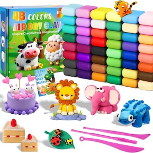 64-Color Air Dry Clay Kit – Modeling Clay Set with Sculpting Tools for Kids
