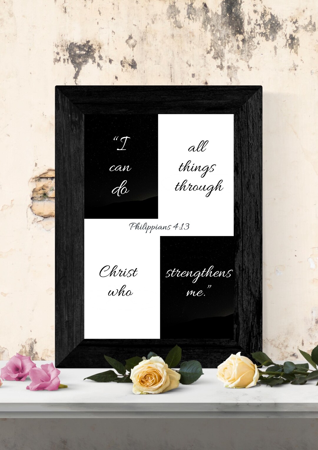 Minimalist Bible Verse Print, Christian Scripture Wall Art (digital ...