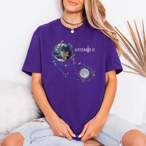 SLS Rocket Graphic Tee, Lunar Orbit Flight Path, Artemis 2 Mission Shirt, Science Teacher Top, STEM Graduation Gift For Nerd Science