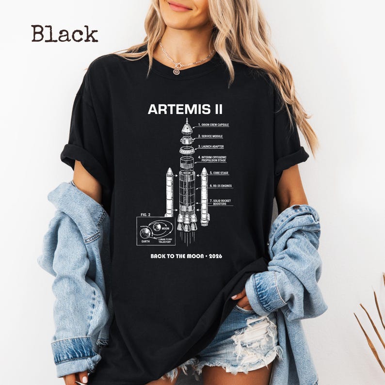 Artemis II Moon Mission Shirt, NASA Inspired Space Exploration T-shirt ...