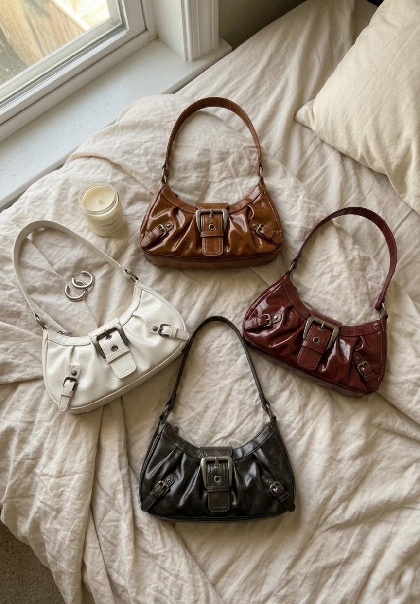 Red Leather Bag Y2k - Etsy display picture 1