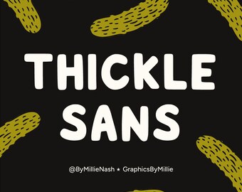 Fuente Thickle / Dibujada a mano