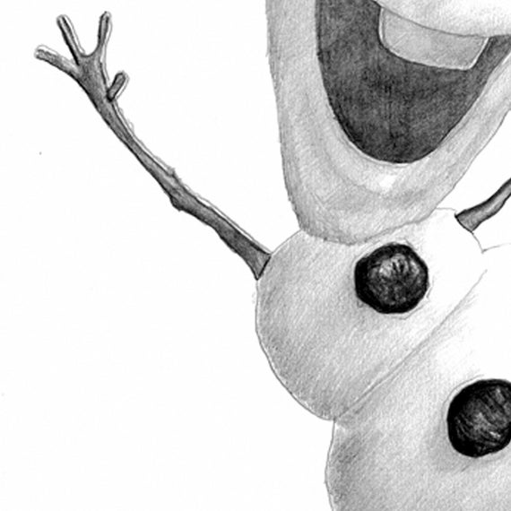 FROZEN - OLAF Pencil Drawing - Etsy Hong Kong