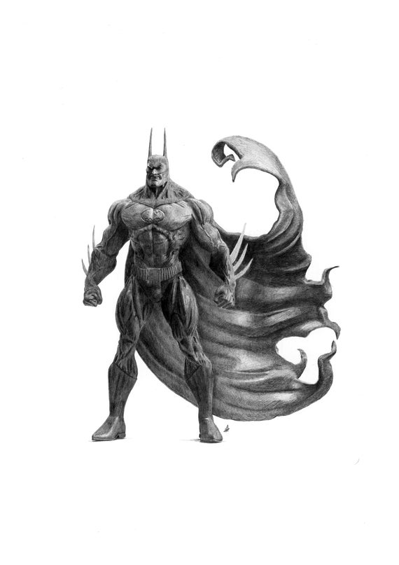 Batman ORIGINAL DRAWING Pencil 8.5x11 CUSTOM ART Comic Pinup Parrish DC  film fan | eBay