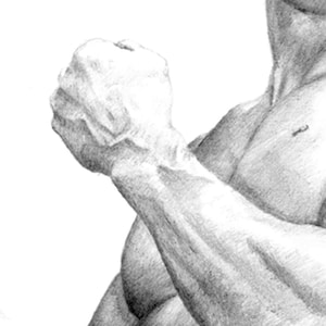 Dibujo a lápiz ORIGINAL ARNOLD SCHWARZENEGGER