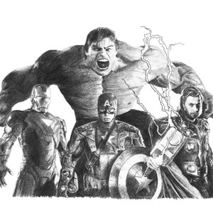 AVENGERS Bleistiftzeichnung