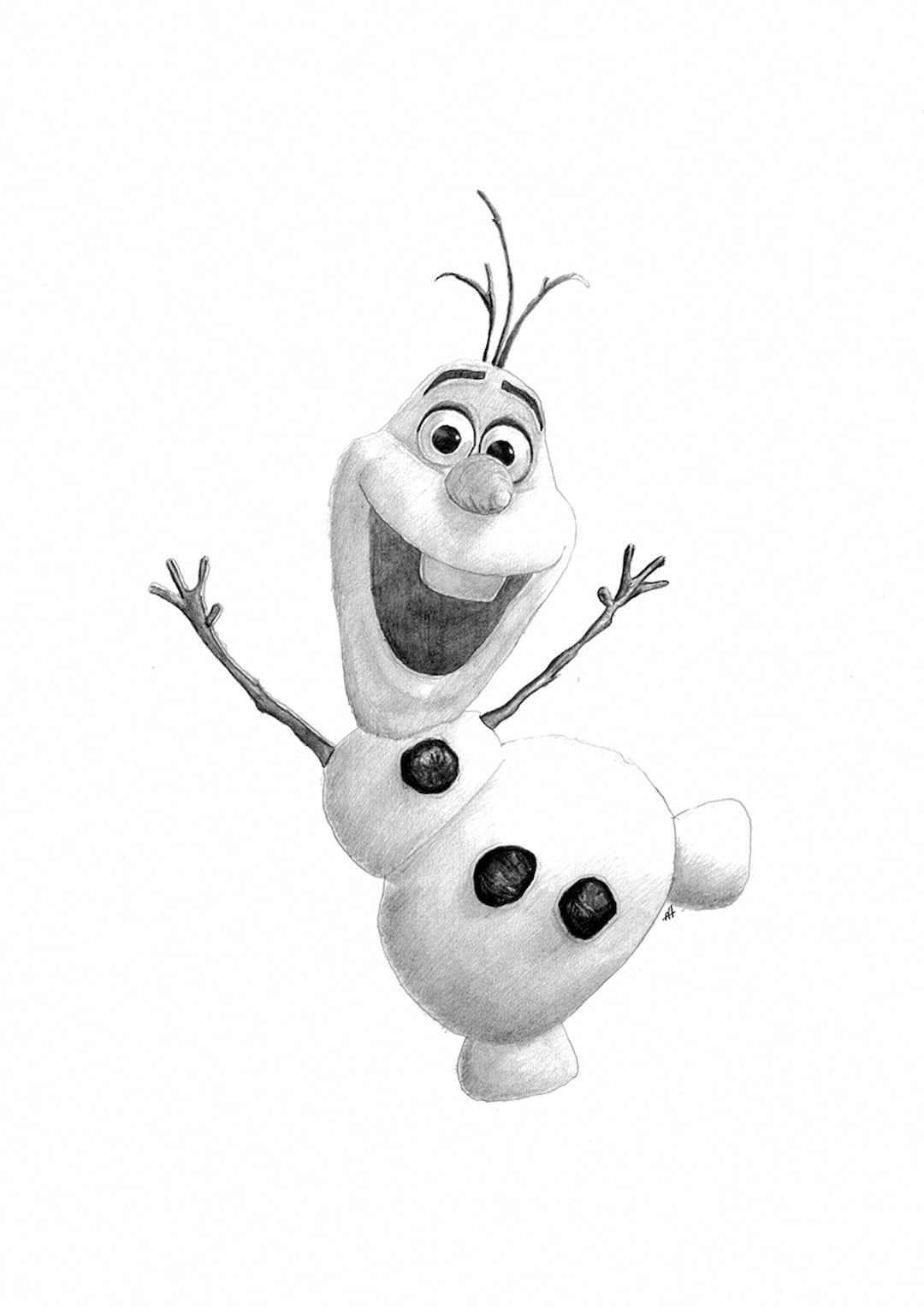 Dibujo de olaf de frozen hotsell